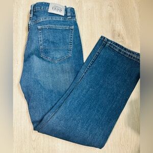 Izod Men's Straight Fit Jeans in Dark Blue Denim